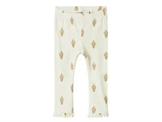 Lil Atelier leggings turtledove med vaffelis